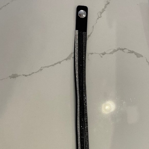 Wrap bracelet faux leather with stones - Picture 2 of 2